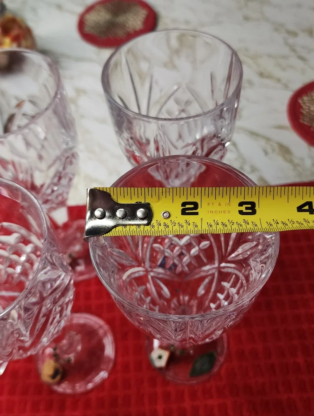 SHANNON CRYSTAL DESIGNS OF IRELAND. (Set Of 6 Wine Goblets.)
